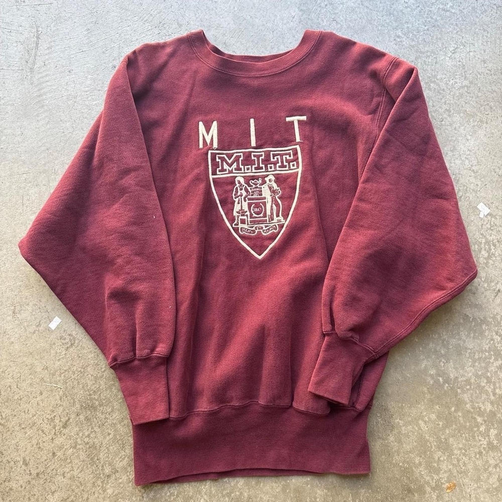 Vintage 90s Champion Reverse Weave Embroidered College Shield Emblem Crewneck XL